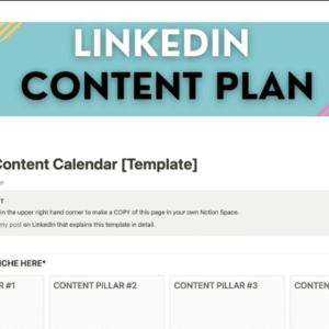 Content Calendar (5–7 LinkedIn Posts)	1-week plan
