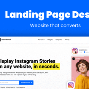 Landing Page Design (Using Canva/Figma)	1-page layout