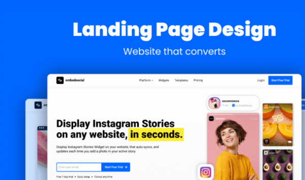 Landing Page Design (Using Canva/Figma)	1-page layout